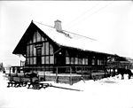 Harriman station in 1911 soon after construction
