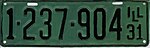 Номерной знак Иллинойса 1931 года - Номер 1-237-904.jpg