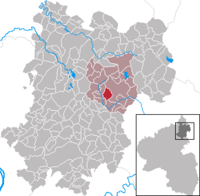 Poziția Kölbingen pe harta districtului Westerwaldkreis