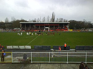 Blick auf die Haupttribüne des Stadion Karađorđev park (2008)