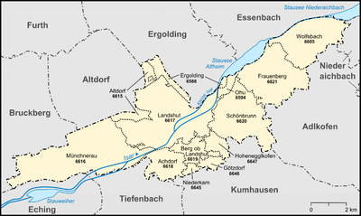Karte Landshut mit Gemarkungen und Nachbargemeinden.png