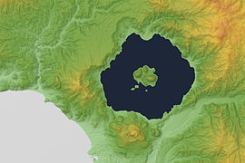 Tōya caldera & Mount Usu (bottom)