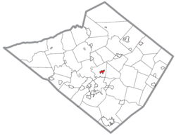 Location of Laureldale in Berks County, Pennsylvania