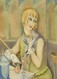 Lili Elbe, akvarell, omkring 1928.