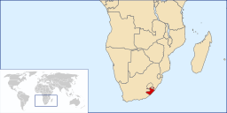Transkeis läge i Sydafrika