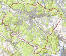 topographic map of Lorgues