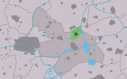 Location of the village in Tytsjerksteradiel