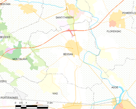 Mapa obce Bessan