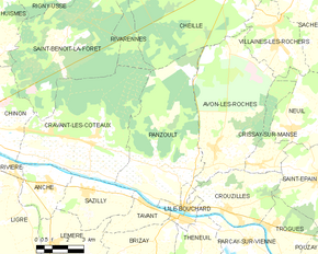 Poziția localității Panzoult