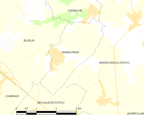 Poziția localității Chabournay