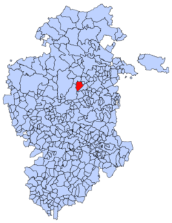 Municipal location of Rublacedo de Abajo in Burgos province