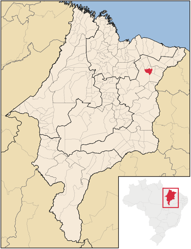 Localização de Mata Roma no Maranhão