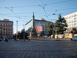 Piazza Cinque Giornate with Monument to the Five Days of Milan at center