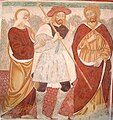 Meeting at Emmaus, at Oratory of the Holy Trinity in Momo, Italy, late 15th century