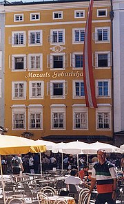 Casa natal de Mozart, en la calle Getreidegasse nº9, Salzburgo