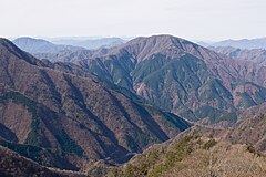 蛭ヶ岳北側から見た北丹沢の山々