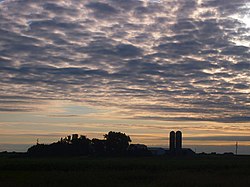 A cloudy dawn over Murray Township