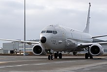 Poseidon ZP802 arrives at Lossiemouth on 13 October 2020 P-8A Poseidon arrives at RAF Lossiemouth for the first time MOD 45166986.jpg