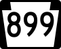 Pennsylvania Route 899 marker