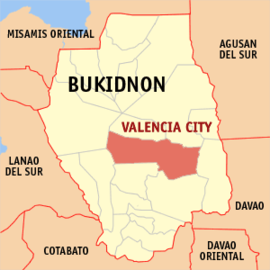 Valencia na Bukidnon Coordenadas : 7°54'15"N, 125°5'34"E