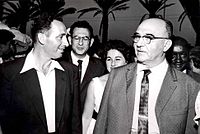 Dr Schimon Peres und dr Levi Eshkol