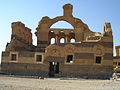 Early example of pointed arch, Qasr Ibn Wardan, mid-sixth century church built during the reign of Byzantine Emperor Justinian I
