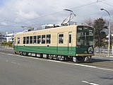 モボ631形633号車（旧塗装） 西大路三条駅にて