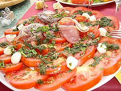 Salade de tomates en Languedoc