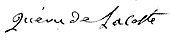 signature de Pierre Quéru de La Coste