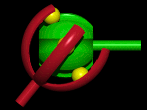 Анимация работы шарикового шарнира равных угловых скоростей
