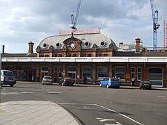 Het stationsgebouw uit 1884.