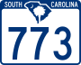 South Carolina Highway 773 marker