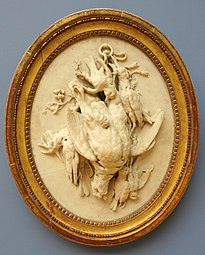 Nature morte. La chasse (vers 1777), marbre, Berlin, Bode-Museum.