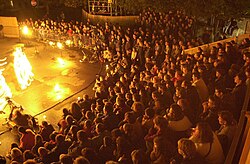 Modern street theatre performance in La Chaux-de-Fonds Street Theatre Show, La Chaux-de-Fonds.jpg