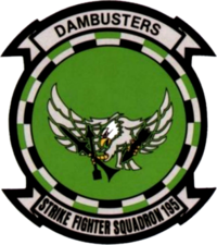 Знак отличия ударной истребительной эскадрильи 195 (ВМС США), 2016.png