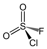 Strukturformel von Sulfurylchloridfluorid