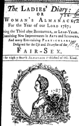 woman's almanack de 1787