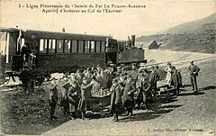 Train au col de l'Escrinet, ligne Le Pouzin-Aubenas
