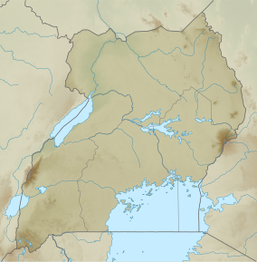 Map showing the location of Lake Mburo National Park