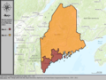 Carte des districts congressionnels du Maine de 2005 à 2013