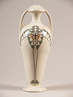 Vase with stylized decor of a butterfly, 1903-10.