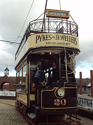Vintage tram on the Birkenhead Heritage Tramwa...