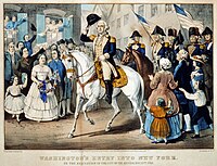 Washington's Entry into New York di Currier & Ives