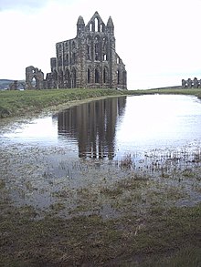 Whitby Abbey, England, one of hundreds of European monasteries destroyed during the Reformation in Anglican, French, and Reformed areas. While some Lutheran monasteries voluntarily dissolved, others continue to the present day. Whitby abbey photography.jpg