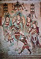 Le bodhisattva Manjushri et ses acolytes, grotte no 25 de Yulin, Gansu.