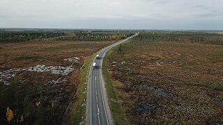 Paysage arctique avec la R21 dans le raïon de Belomorsk.