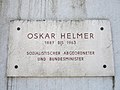 لوح یادبود اسکار هلمر در آلمان