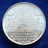 1851 medal The Crystal Palace in London by Allen & Moore, reverse