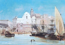 Алжирский порт в XIX веке. Художник Адольф Аз