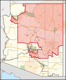 Map of Arizona's 2nd congressional district